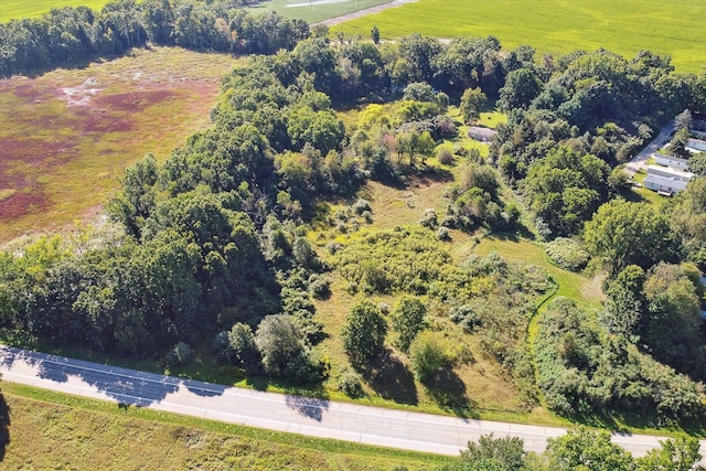 aerial view featuring a rural view