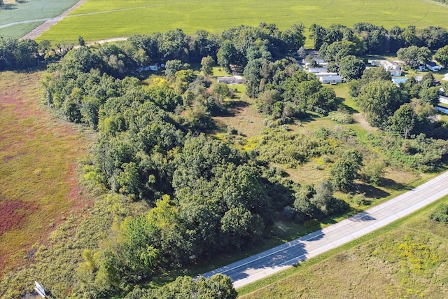 bird's eye view with a rural view