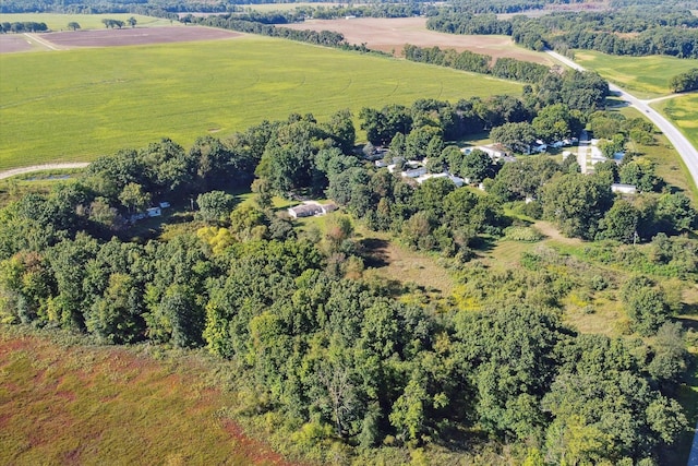 drone / aerial view with a rural view