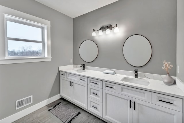 bathroom with vanity