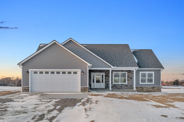 view of front of home featuring a garage