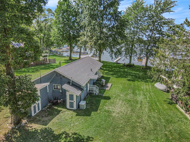 3055 E Baseline Rd, Gobles, MI 49055 - view from above of property with a nearby body of water