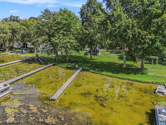 3055 E Baseline Rd, Gobles, MI 49055 - view of yard with view of wooded area
