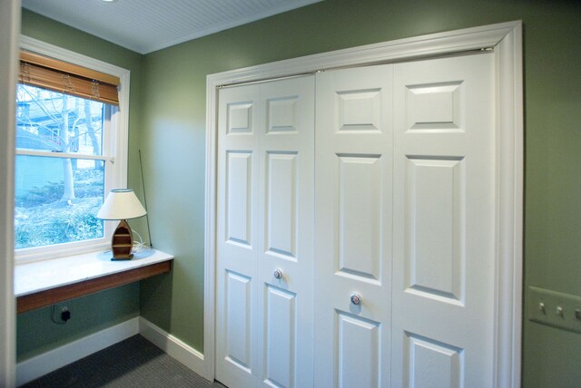 260 Oak Island Dr, Wolverine Lake, MI 48390 - corridor with an office area and baseboards