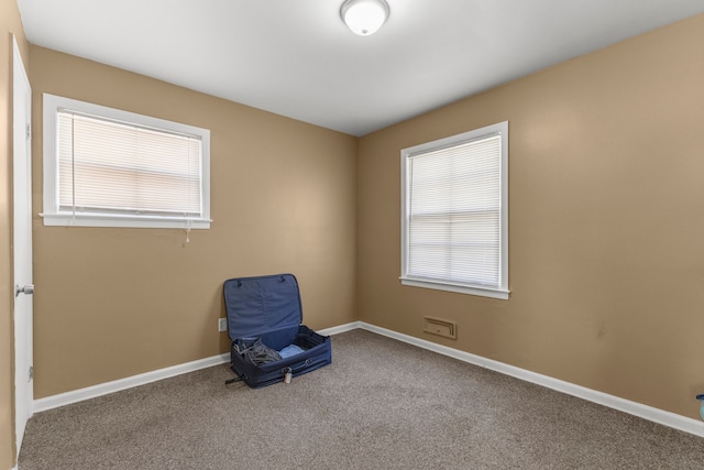 unfurnished room with carpet