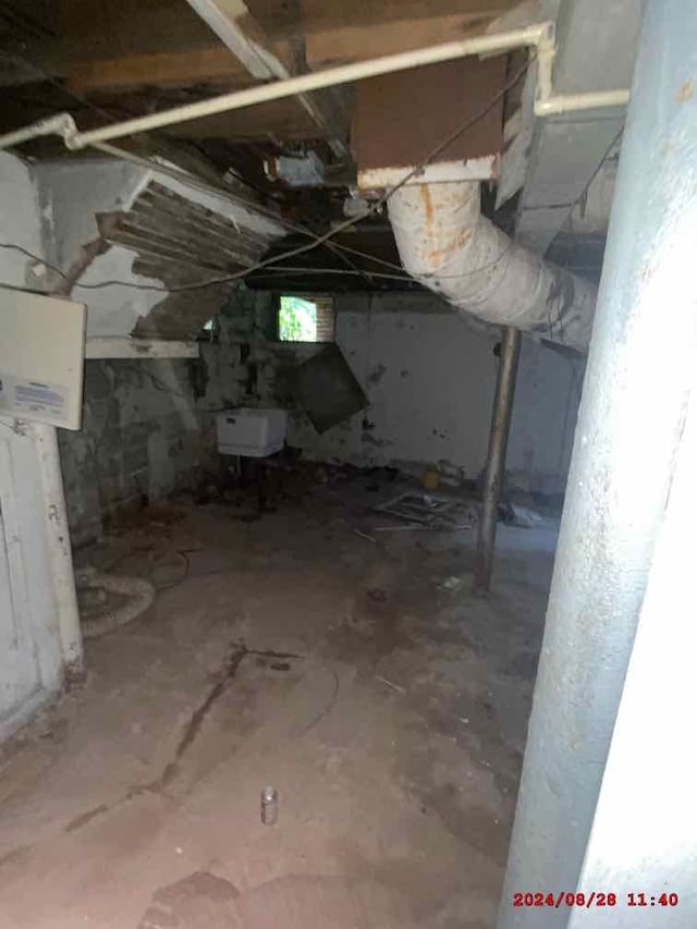 view of basement