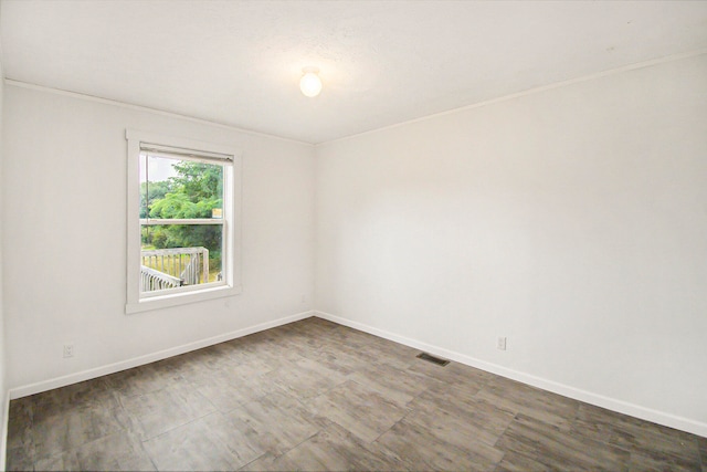view of spare room