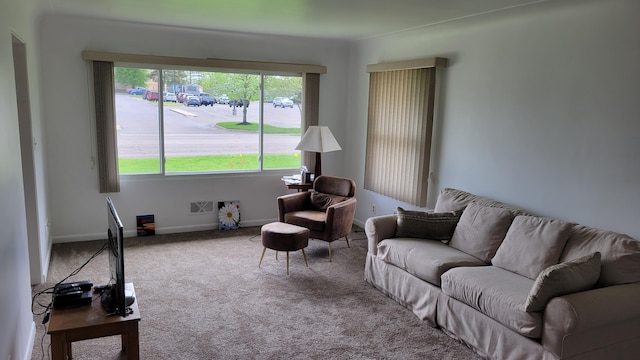 view of carpeted living room