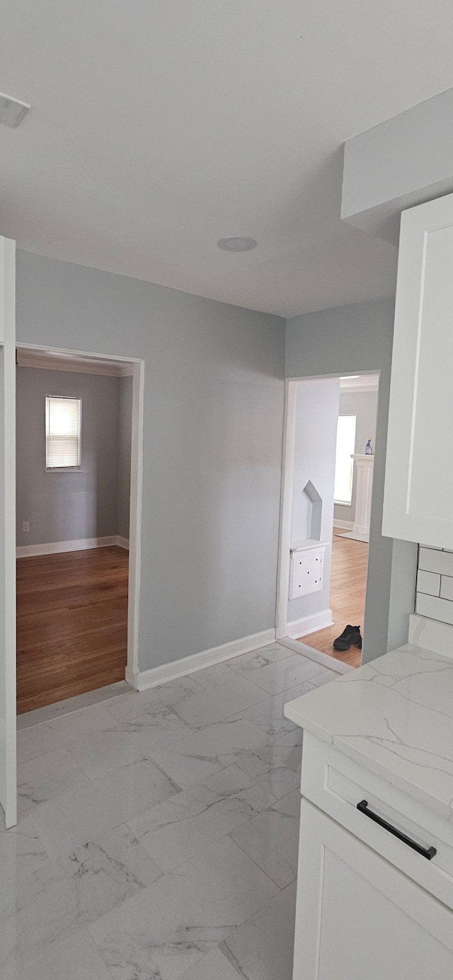 interior space featuring light wood-type flooring