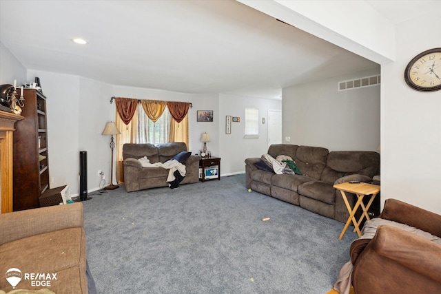 view of carpeted living room