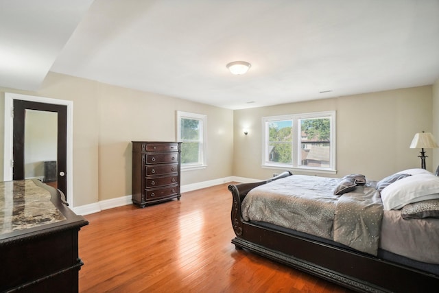 bedroom featuring light hardwood / wood-style floors