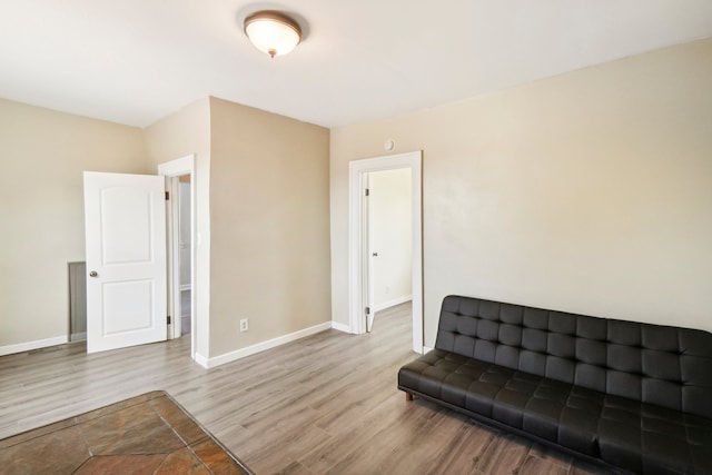 living area featuring light hardwood / wood-style floors