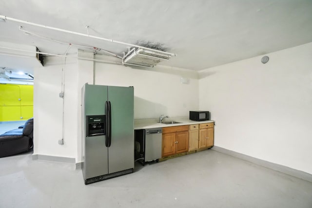 kitchen with sink and stainless steel appliances