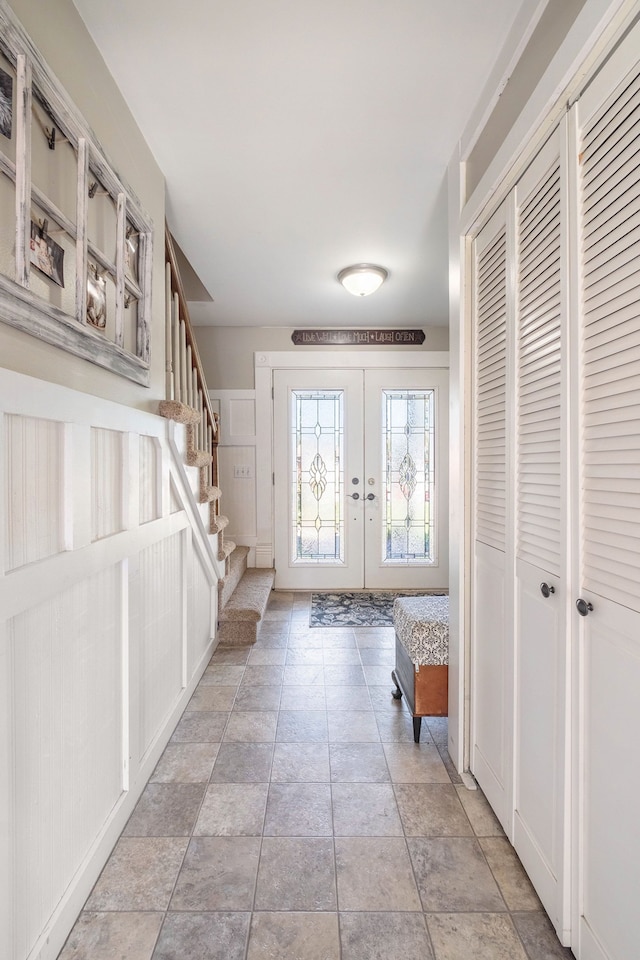 entryway with french doors