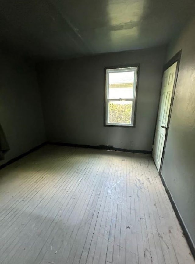 empty room featuring light hardwood / wood-style floors