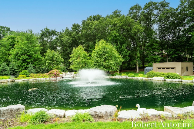 view of water feature