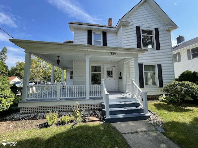 view of front of house with a porch