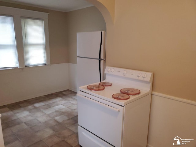 kitchen featuring white appliances