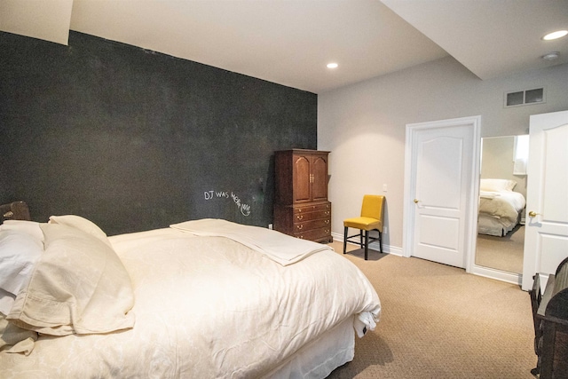 view of carpeted bedroom