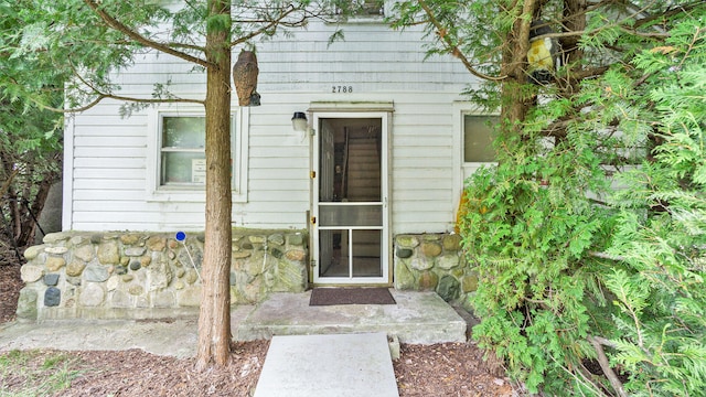 view of doorway to property
