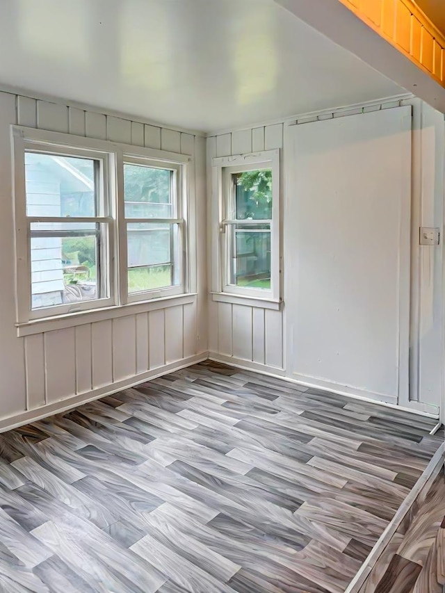 empty room with wood-type flooring