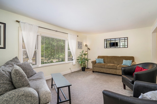 view of carpeted living room