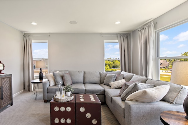 view of carpeted living room