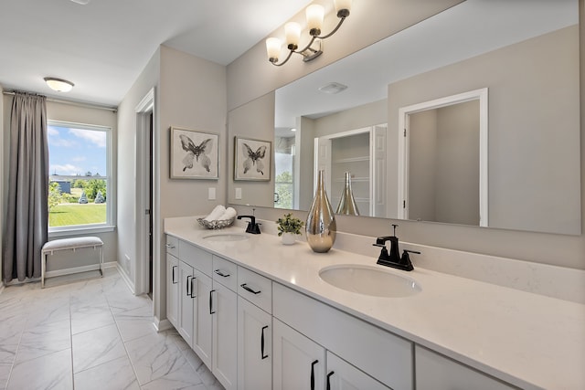 bathroom with vanity