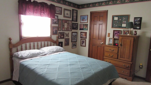 view of carpeted bedroom