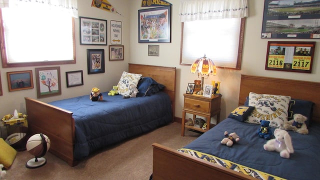 view of carpeted bedroom