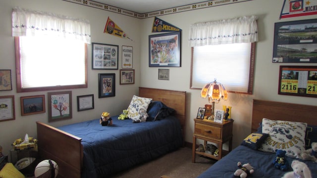 view of carpeted bedroom