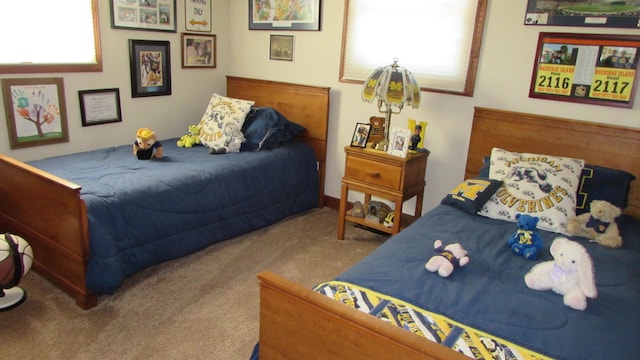 bedroom featuring carpet floors