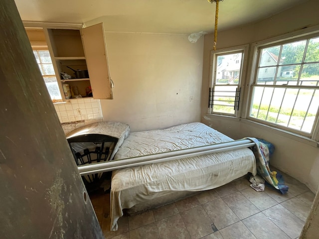 view of tiled bedroom