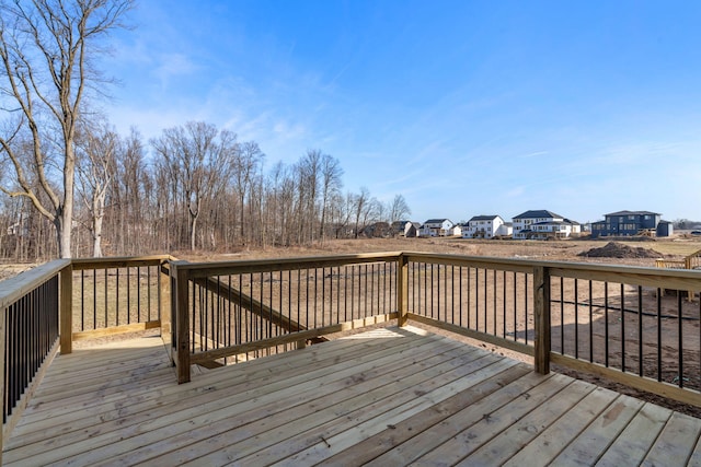 deck featuring a residential view