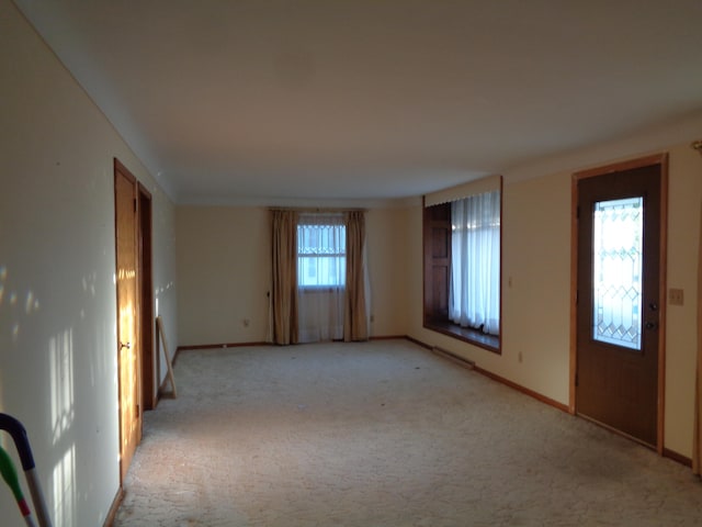 view of carpeted spare room