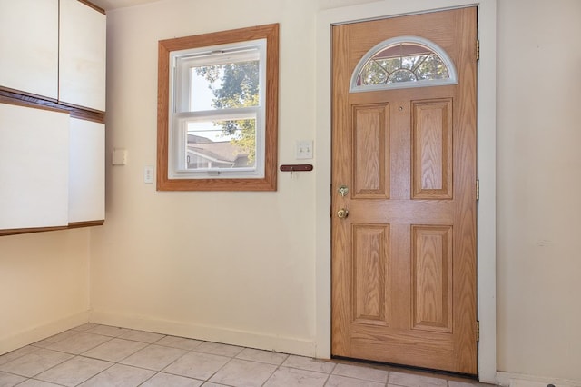 view of tiled entrance foyer