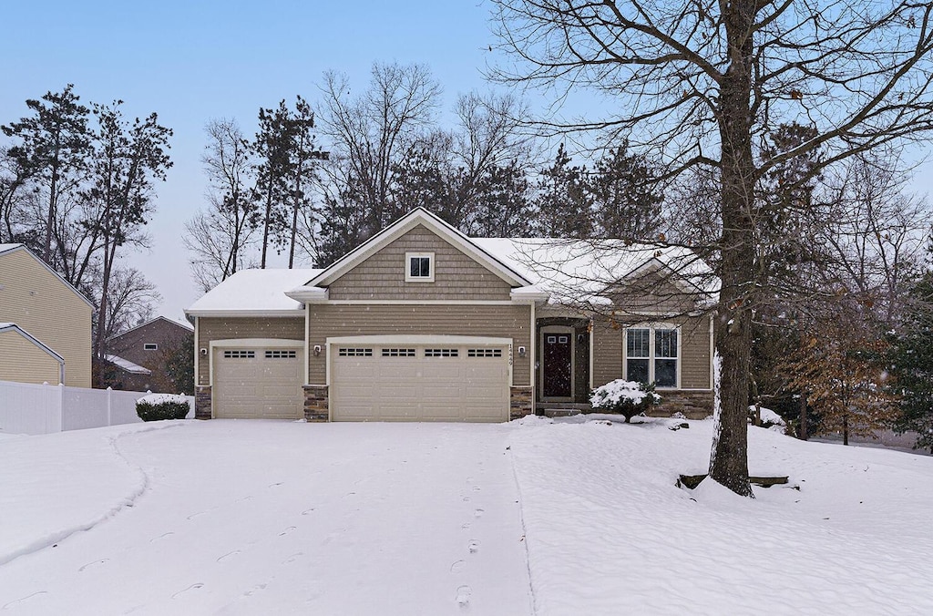 view of front of house featuring a garage