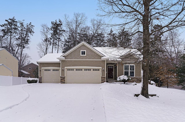 view of front of house featuring a garage