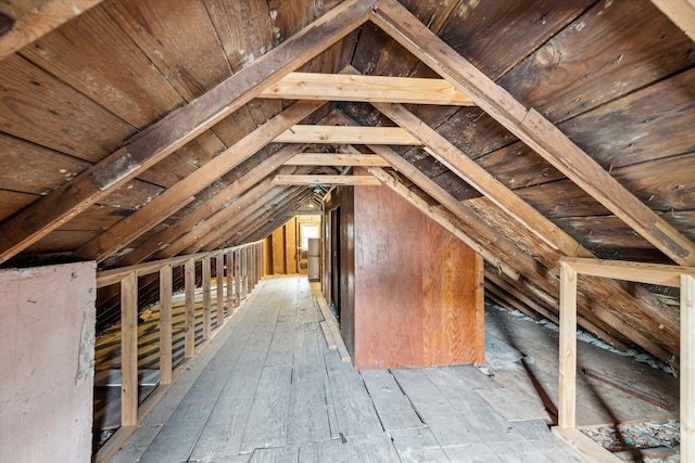 view of attic