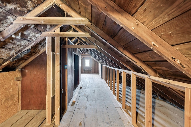 view of attic