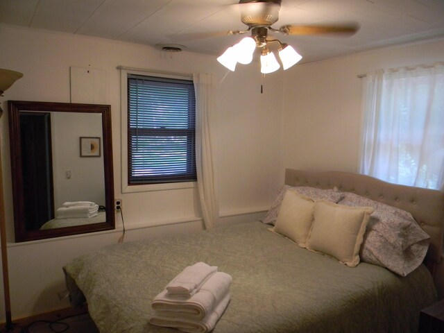 115 S Emerson Dr, Branch, MI 49402 - bedroom with multiple windows and a ceiling fan