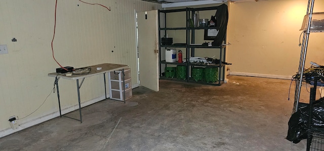 view of basement