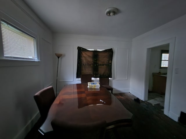 view of dining room