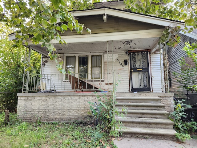 bungalow with covered porch