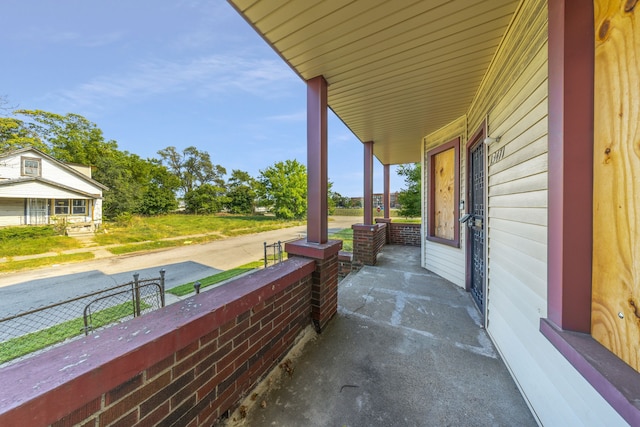 view of patio / terrace with a porch