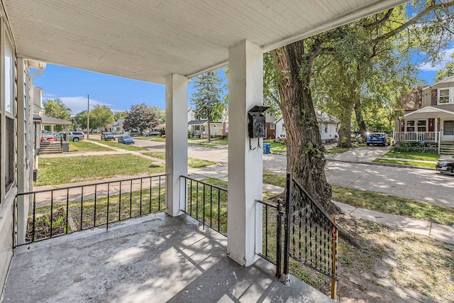 view of patio featuring covered porch