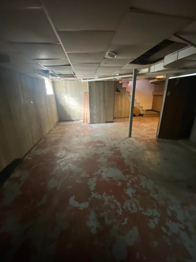 view of basement