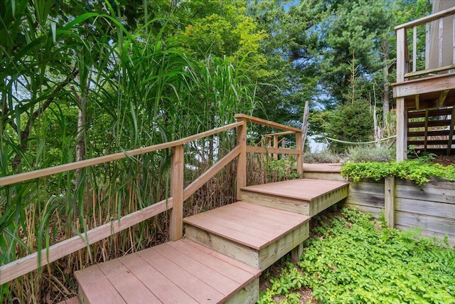 876 S Beach, Pentwater, MI 49449 - deck featuring stairway