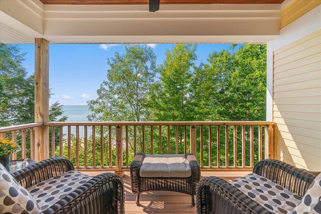 876 S Beach, Pentwater, MI 49449 - deck with a water view