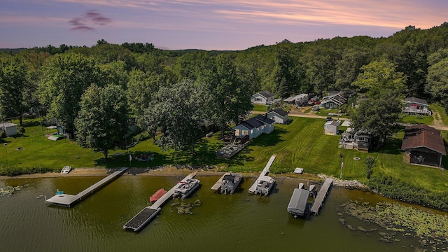 76 Sundago Park St, Hastings, MI 49058 - aerial view at dusk of a water view